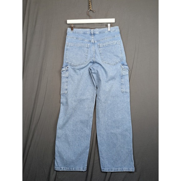 Gap Loose Cargo Jeans Womens 28 6 Regular Light Wash Mid Rise Baggy - Picture 6 of 10